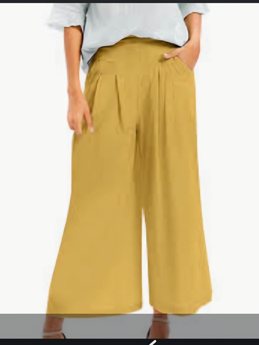 J. Crew Mustard Yellow Wide-Leg Cropped Pants Size Small